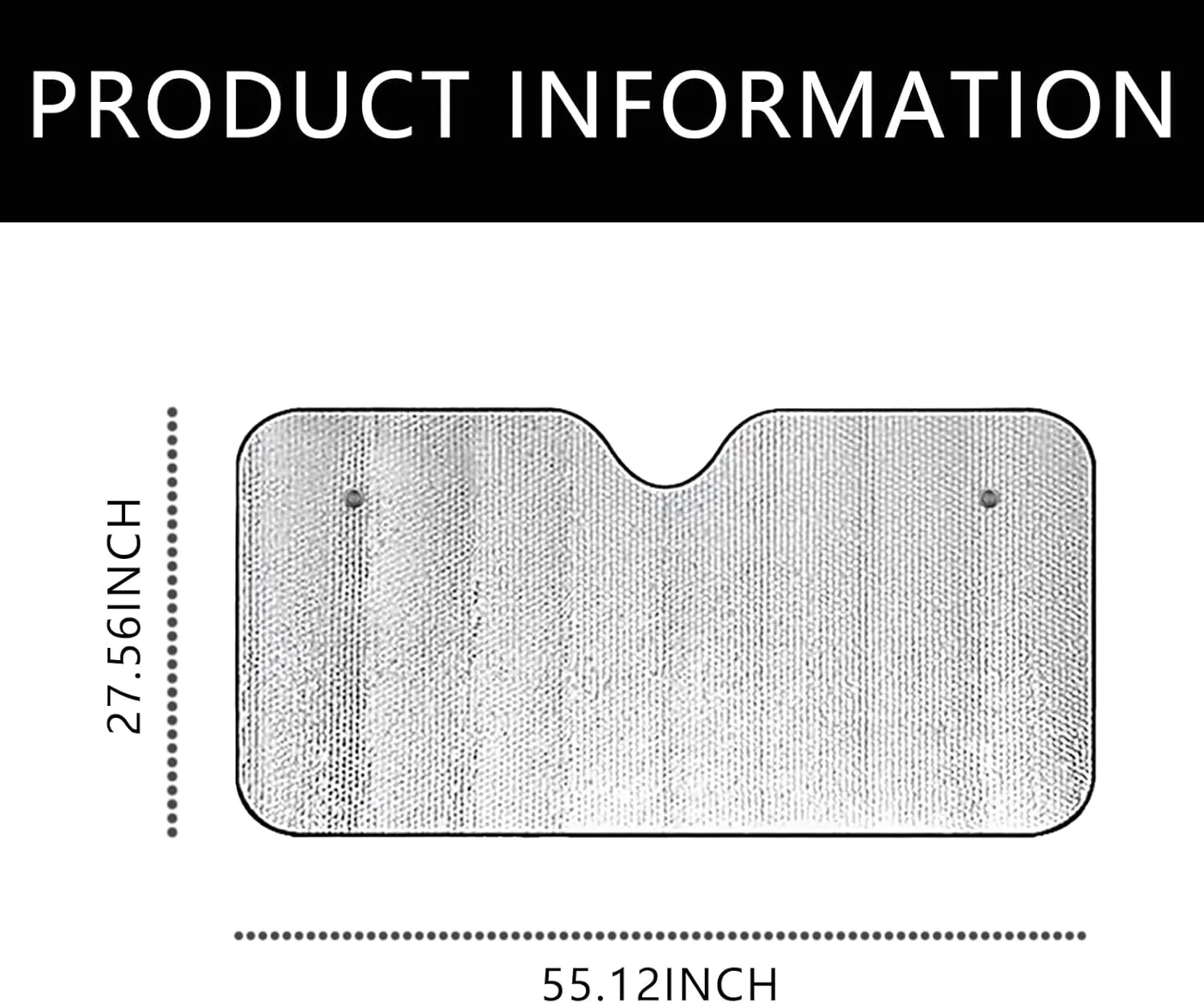 1 Pcs Front Windshield Sun Shade, Car Sun Shield .Sun Shields for Windshields Car Windproof Window Sun Shade Shield to Block Uv Rays for Most Cars SUV and Trucks (Silver 55.16in*27.5in)