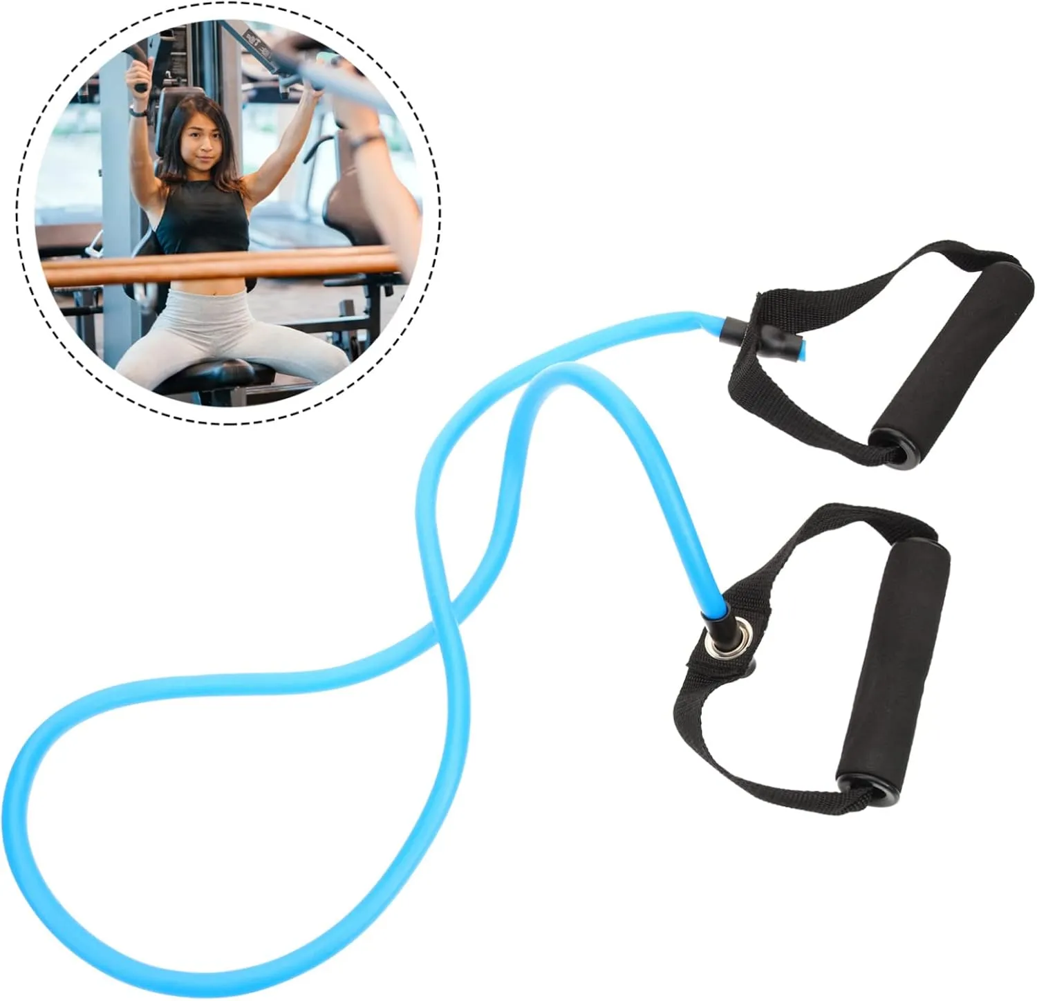 1 Set Fitness Resistance Band Excersing Equipment Workout Bands with Handles Heavy Duty Fitness Rope