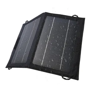 10W Waterproof Foldable Solar Charger with USB Output - Portable Power for Hiking, Camping, Backpacking