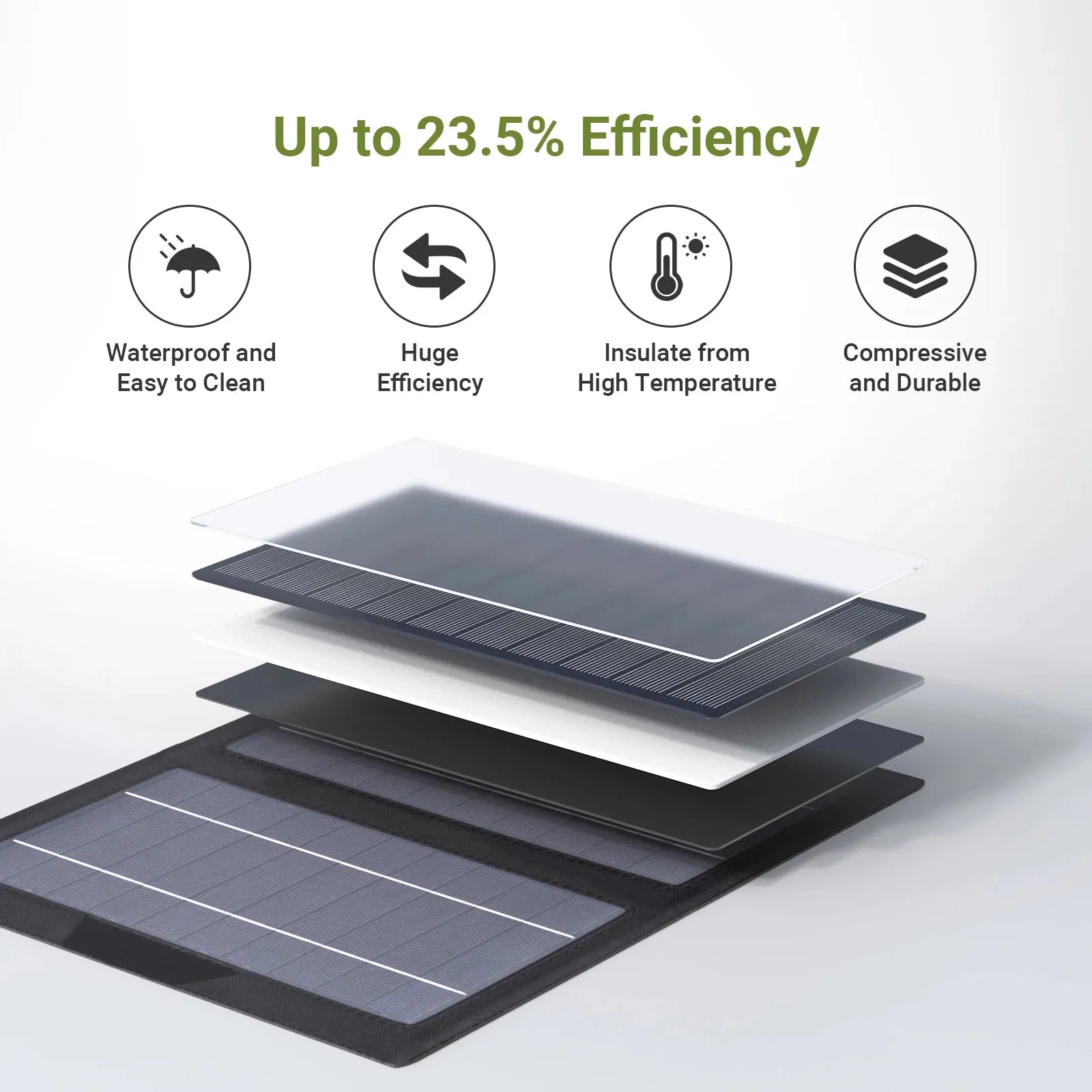 10W Waterproof Foldable Solar Charger with USB Output - Portable Power for Hiking, Camping, Backpacking