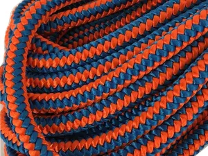 1/2 Inch Arborist 12 Strand Rope, Blue/Orange- 8,000 lb Tensile Strength- High Visibility
