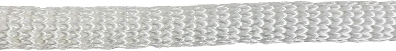 1/2 inch White Dacron Polyester Rope - 250 Foot Spool | Solid Braid - Industrial Grade - High UV and Abrasion Resistance - Low Stretch
