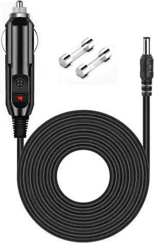 12V/24V Car Charger Compatible with ALLWEI 300W 500W Model SGR-PPS300-2 SGR-PPS500-4 Portable Power Station 280Wh/512Wh Solar Generator DC Adapter Power Supply Cord Charging Cable