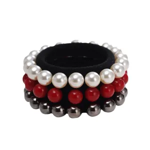 15pcs Handmade Pearl Hair Ties Simple Seamless Elastic Hair Rings for Daily Wear Accessories for Women and present for Friends and Colleagues