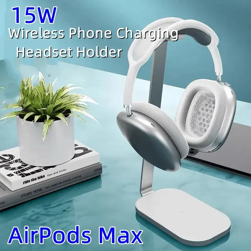 15W Wireless Charger 3-in-1 Stand for AirPods Max/Pro & PS5 Headset