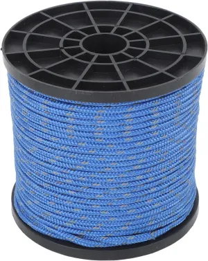 164ft 4mm Reflective Parachute Cord Rope Camping Parachute Cord Reflective Utility Camping Rope Polyester Parachute Cord Rope for Outdoor Activities (Blue)