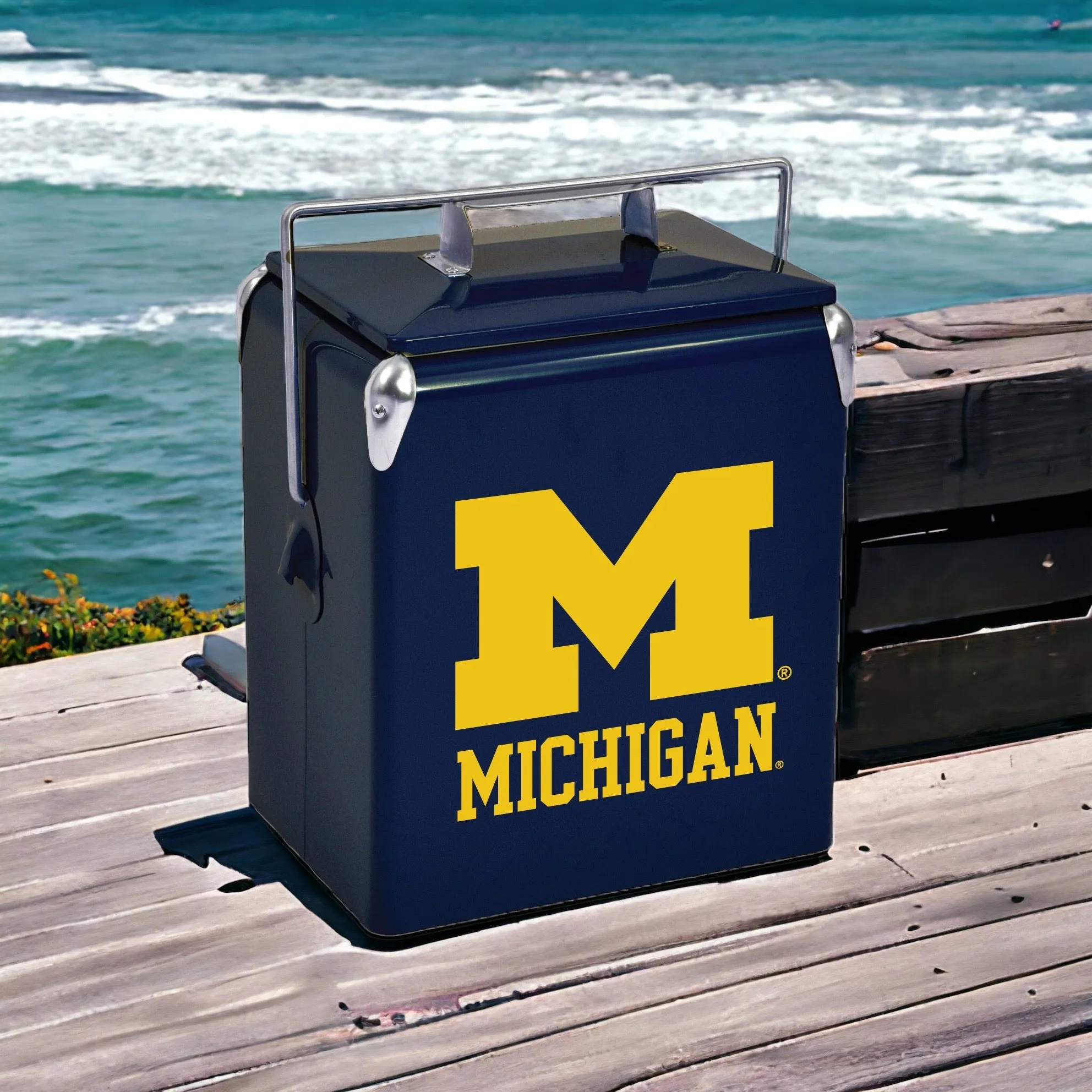 18qt Michigan Woverines Vintage Party Cooler Party Cooler