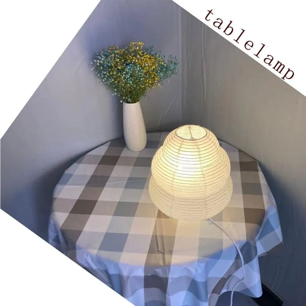 2 Pack Bedside Table Lamp Paper and Chrome Standing Lamp Room Decoration Festival Lantern Light Nightstand Desk Lamp Bedroom Dresser Living Kids Room College Dorm Coffee