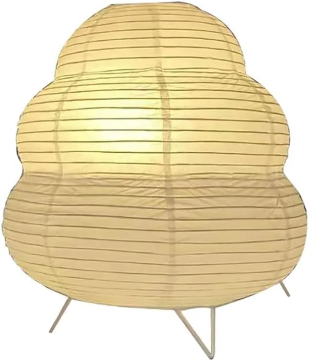 2 Pack Bedside Table Lamp Paper and Chrome Standing Lamp Room Decoration Festival Lantern Light Nightstand Desk Lamp Bedroom Dresser Living Kids Room College Dorm Coffee