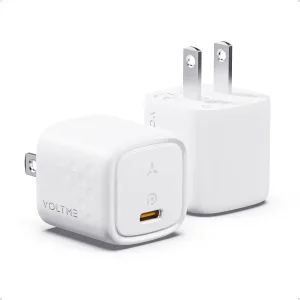 [2-Pack] VOLTME 30W USB C Charger (GaN III Tech), PD PPS Charger Blocks Fast Chargers, 30W USB-C Power Adapters for MacBook Air, iPhone 14 13 12 11 Pro Max Mini Plus, Galaxy S22 S21, Pixel 6, iPad