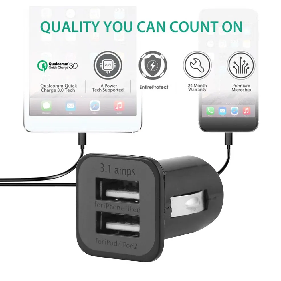 2-Ports Mini Car Charger