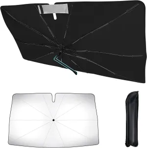 [2025 Upgrade] Rilsen Windshield Sun Shade Umbrella for Nissan Murano 2015-2024 2025 Front Car Window Shades Double Thickened Foldable Sunshades Keep Cool and Protect Interior