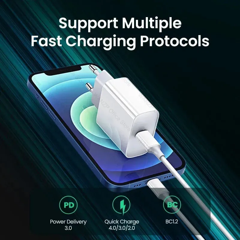 20W Fast Charger For Apple iPhone 13 12 11 14 Pro Max Plus with Charger Cable