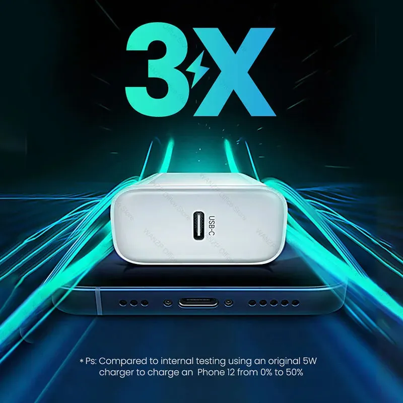 20W Fast Charger For Apple iPhone 13 12 11 14 Pro Max Plus with Charger Cable