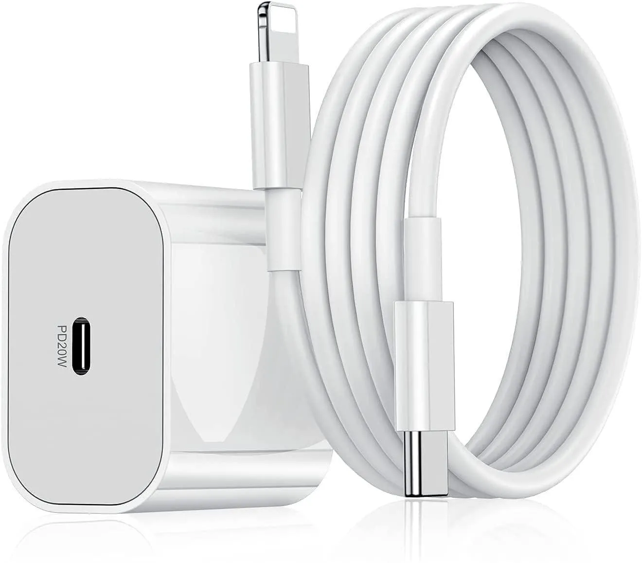 20W Original Charger Adapter Compatible with Apple iPhone 14/14 Pro/14 Pro Max/14 Plus/13/13Pro/12/12 Pro/ 11/ 11Pro with 1 Meter Data Cable C-Type PD2.0 Fast Adapter Charger with 6 Months Warranty