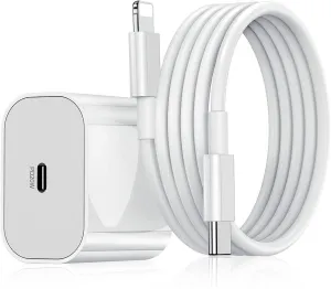 20W Original Charger Adapter Compatible with Apple iPhone 14/14 Pro/14 Pro Max/14 Plus/13/13Pro/12/12 Pro/ 11/ 11Pro with 1 Meter Data Cable C-Type PD2.0 Fast Adapter Charger with 6 Months Warranty