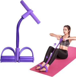 21 Fitness Resistance Bands-4 Tube Pedal Ankle Puller,2025 Upgrade Stretch Bands for Exercise,AB Training Auxiliary Device,Pedal Resistance Band with Handle for Women Men