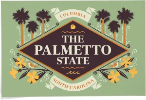24x36 Inch Giclee Print, Columbia, South Carolina, State Motto Crest, State Series