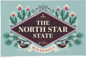 24x36 Inch Giclee Print, Minnesota, State Motto Crest, State Series