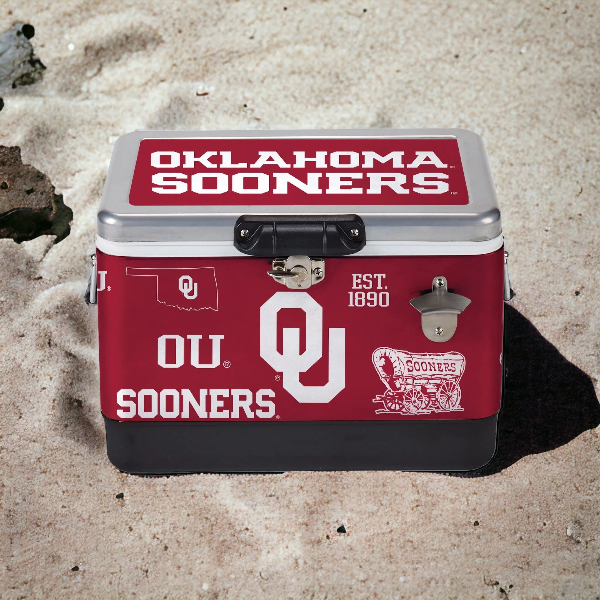 26qt Oklahoma Sooners Medley Metal Cooler