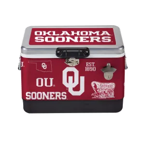 26qt Oklahoma Sooners Medley Metal Cooler
