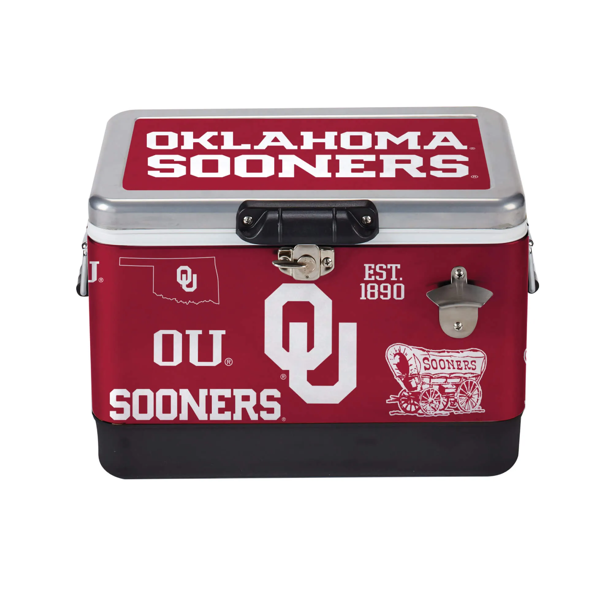 26qt Oklahoma Sooners Medley Metal Cooler