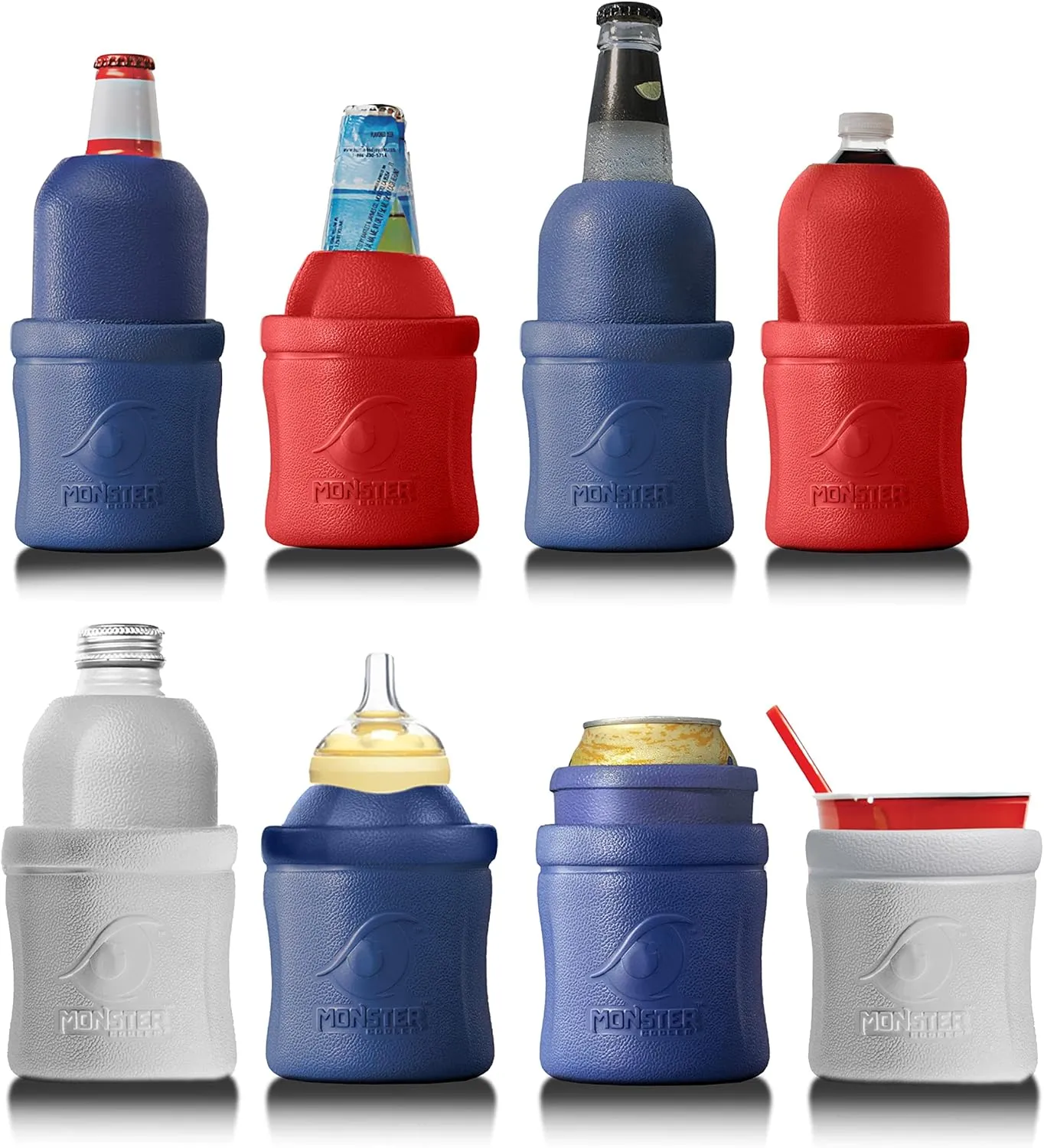 3-in-1 ONLY Lightweight and adjustable Can/Bottle Cooler | Indestructible | Fits odd Bottle Shapes and Sizes | for ice cold Hard Seltzer, Beer, Soda (Conch Shell- Pink, Single)