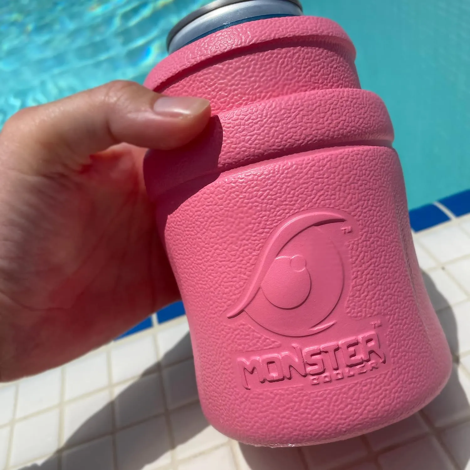 3-in-1 ONLY Lightweight and adjustable Can/Bottle Cooler | Indestructible | Fits odd Bottle Shapes and Sizes | for ice cold Hard Seltzer, Beer, Soda (Conch Shell- Pink, Single)