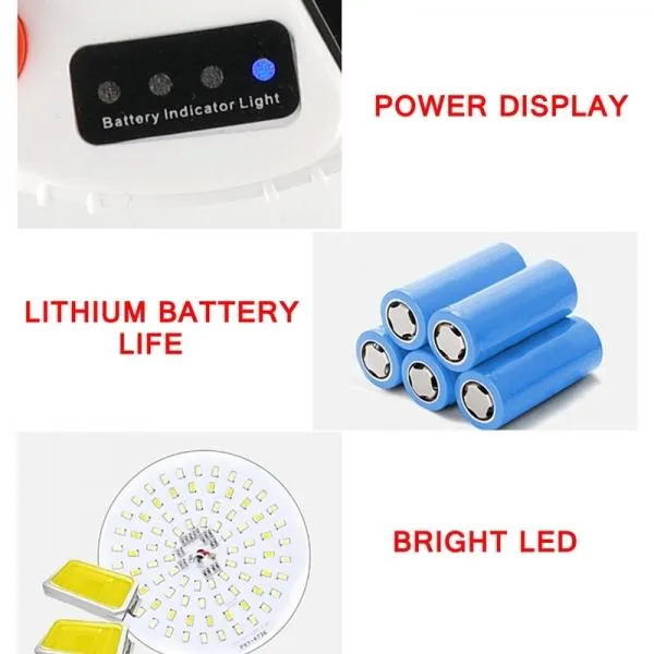 30W Solar LED Rechargeable Bulb Light Multi Mode Night Market Stand Camping Emergency Light with Remote Control - Medium