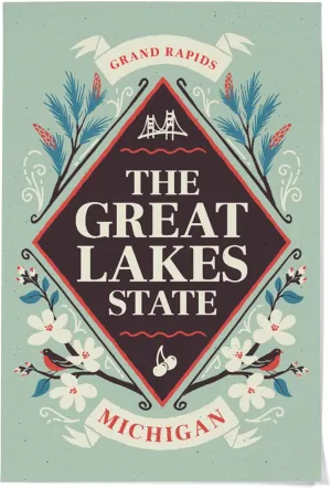 36x54 Inch Giclee Print, Grand Rapids, Michigan, State Motto Crest, State Series