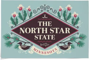 36x54 Inch Giclee Print, Minnesota, State Motto Crest, State Series