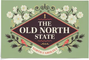 36x54 Inch Giclee Print, North Carolina, State Motto Crest, State Series