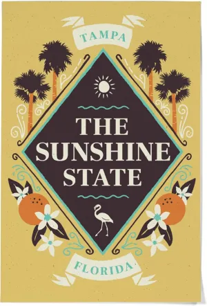 36x54 Inch Giclee Print, Tampa, Florida, State Motto Crest, State Series