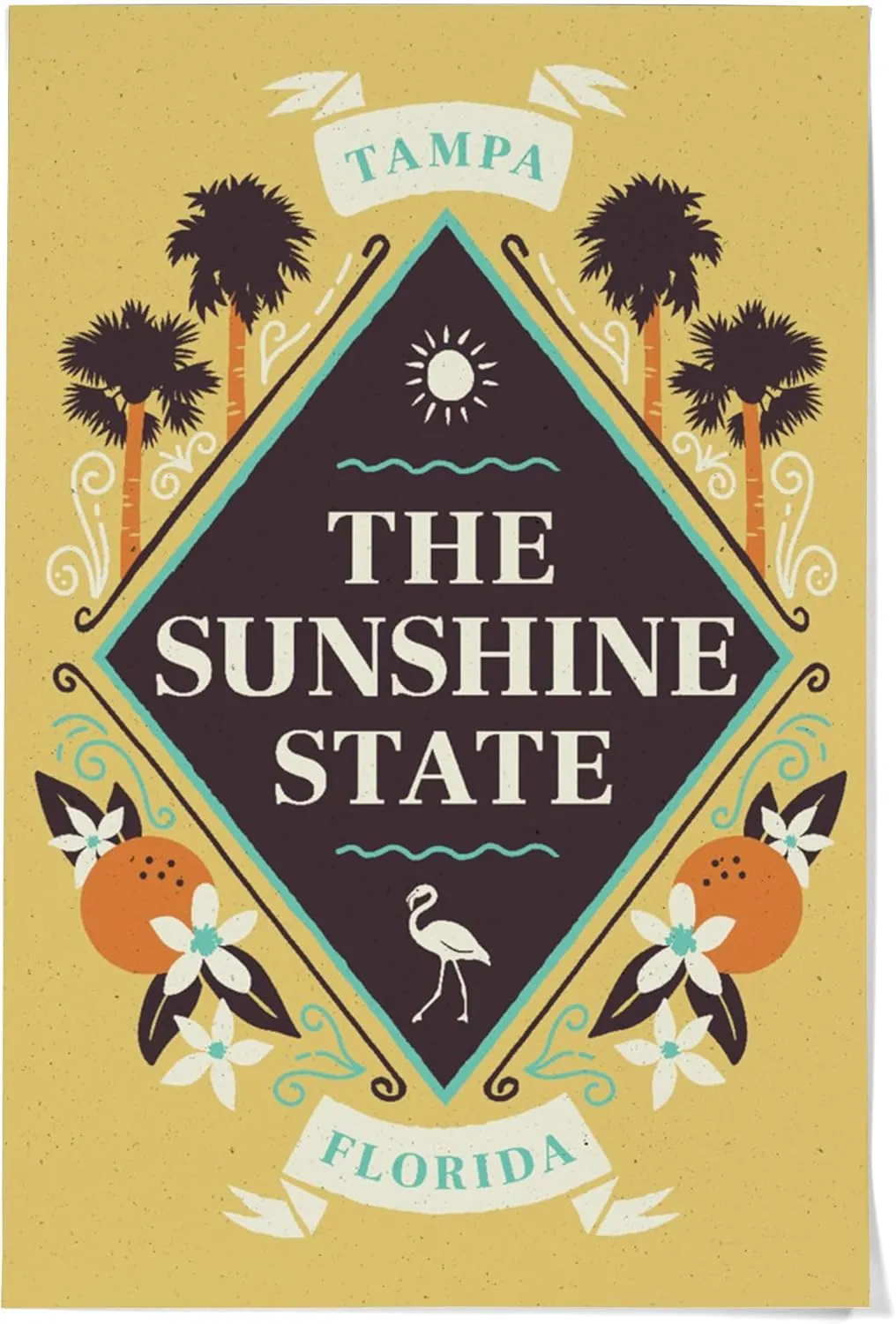 36x54 Inch Giclee Print, Tampa, Florida, State Motto Crest, State Series