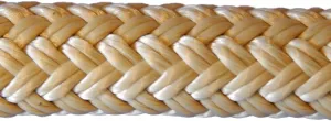 3/8" Premium Double Braid Polyester Rope 4,800 lb Tensile Strength, Marine, Sailing, Boating, Equestrian and More. (Beige, 3/8" x 100 ft. Hank)