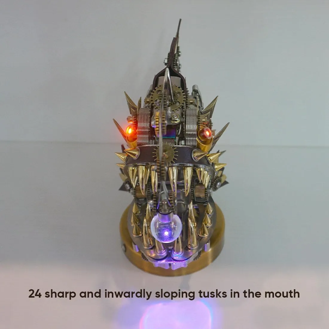 3D Metal Puzzle Kits, 700 PCS DIY Steampunk Mechanical Lantern Fish Model, Ornament Toy for Teens and Adults