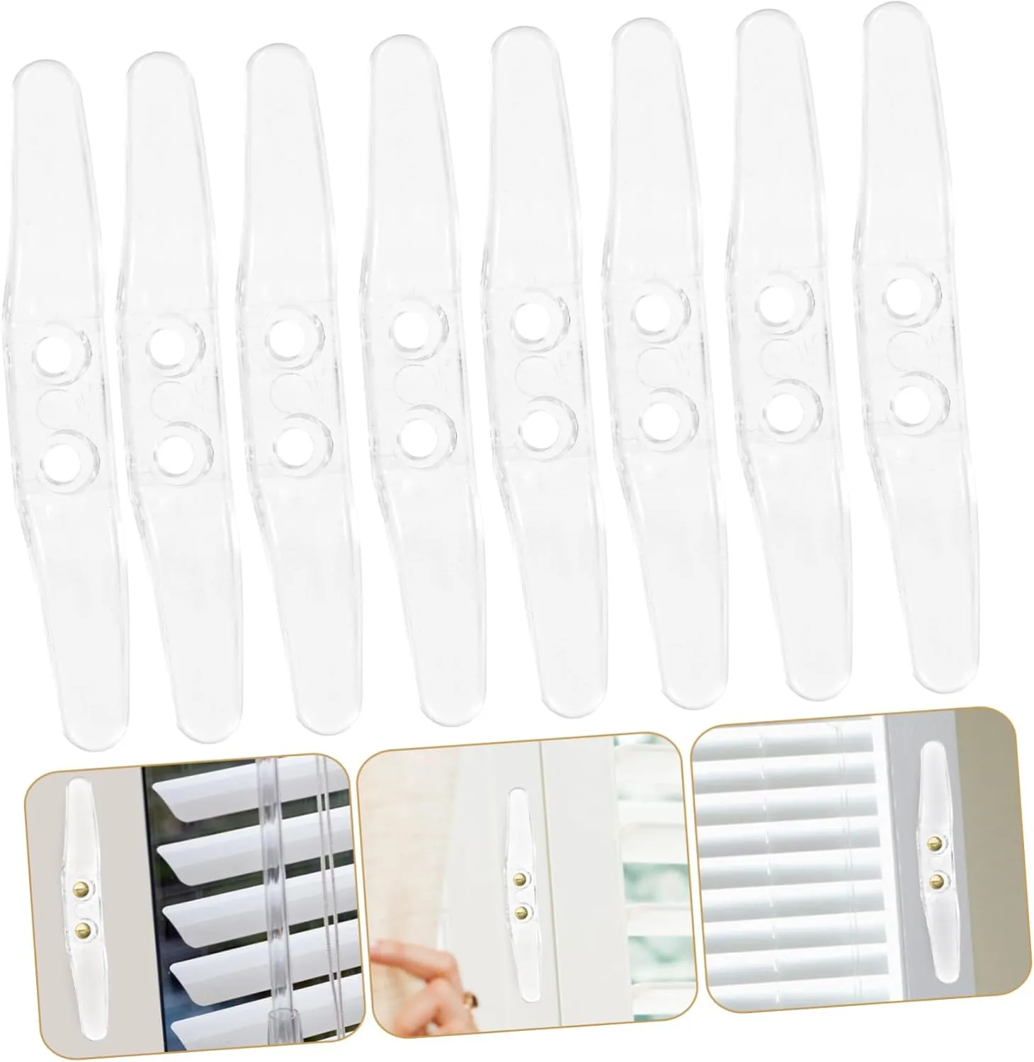 3sets Appliance Cord Winder Roman Roller Hook Vertical Roller Fixing Clip Blind Rope Cord Cleats Home Office Window Decor 8pcs*3