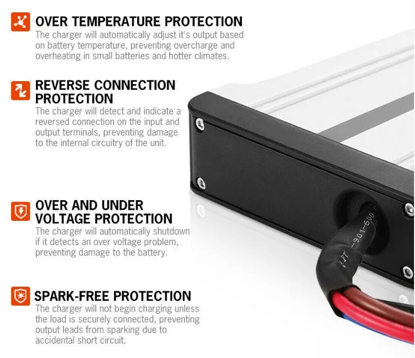 40A DC to DC LiFePO4 Battery Charger MPPT 12V Dual Battery System Kit Solar Compatible