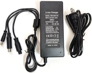 42V 2A/ 1.5A Universal 3-in-1 Charger for 36V Electric Phantomgogo A9 A8 Commuter R1, VOLPAM SP06 SP03, Aovo pro/Aovopro (36V) Sisigad Swagtron GOTRAX Hiboy for Hover-1 Segway Ninebot