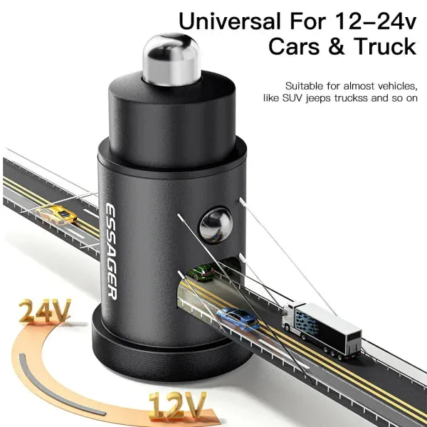 45W USB Car Charger – Fast Charging QC 4.0 PD 3.0 Type-C Adapter