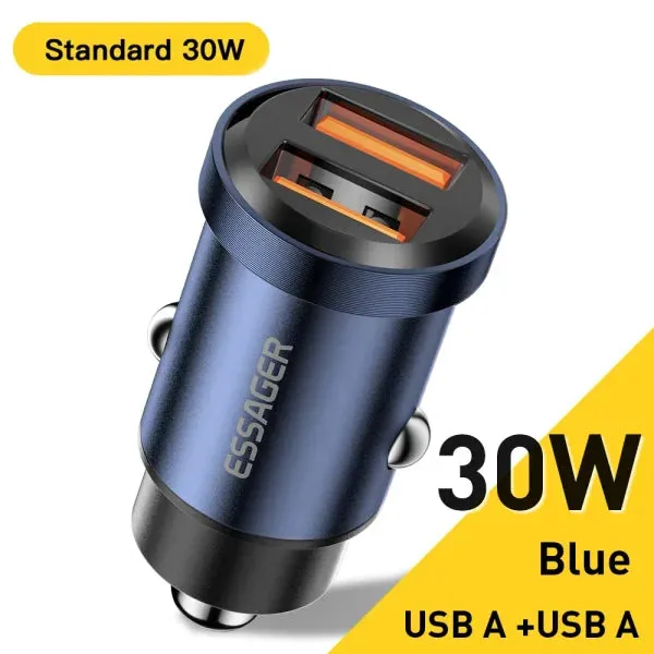 45W USB Car Charger – Fast Charging QC 4.0 PD 3.0 Type-C Adapter