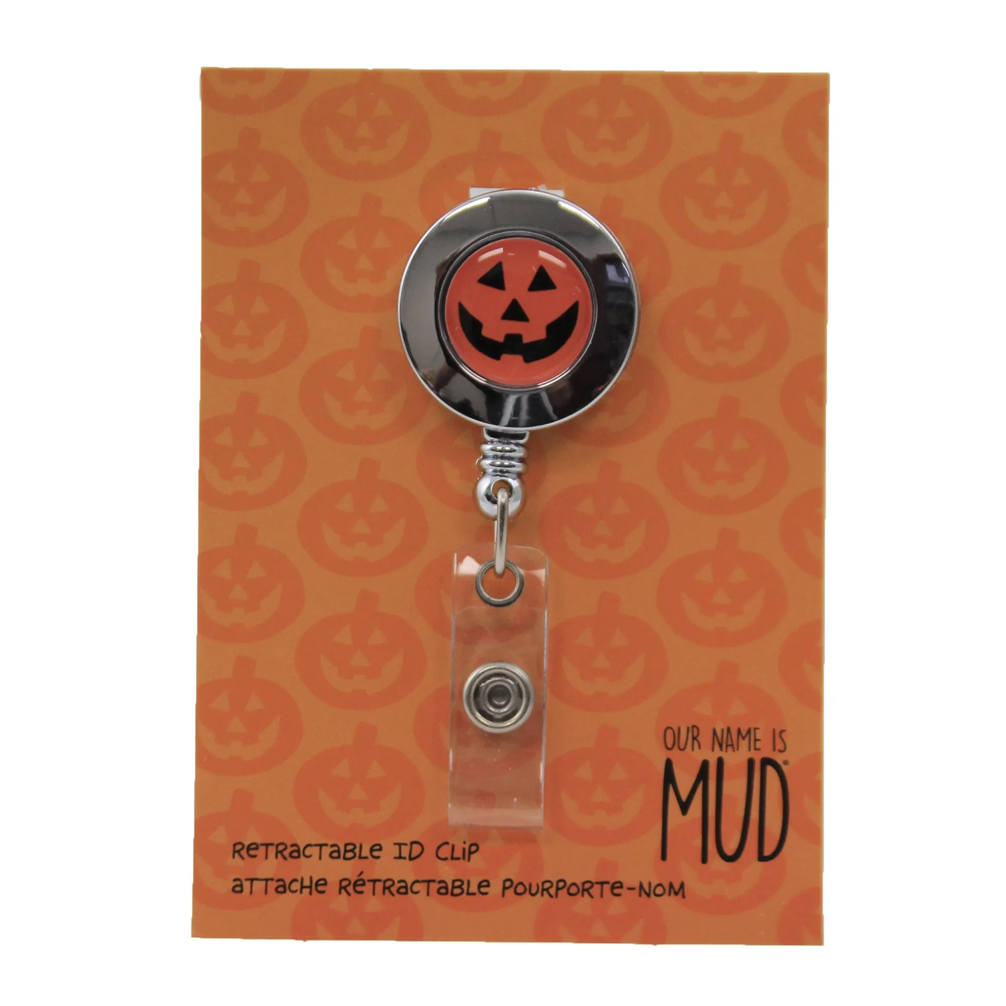 (47264) Pumpkin Retractable Id Clip