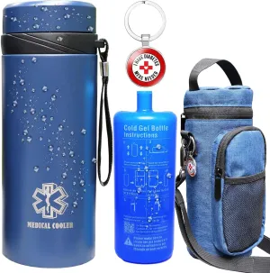 48H 7 Pen Insulin Cooler Travel CASE Medical Travel Cooler Bag Medicine Cooler Box EpiPen Carry Case TSA Approved Diabetic Pen Travel Case Hard Shell Insulina with Biogel Ice Pack