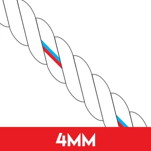 4mm Kingfisher 3 Strand Pre Stretched Polyester Rope