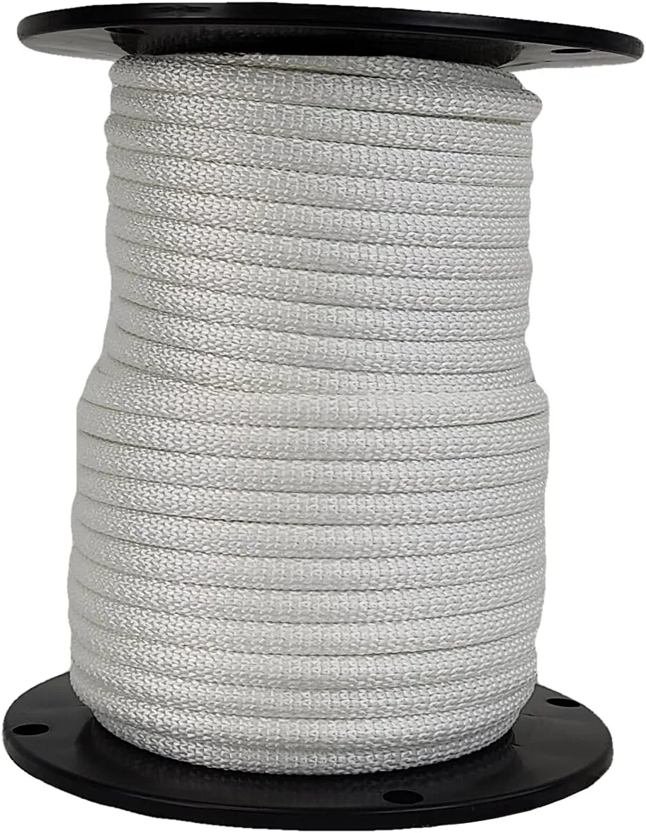 5/16 inch Wire Center Polyester Flagpole Rope - 100 Foot Spool | Industrial Grade - High UV and Abrasion Resistance - Tamper Resistant Steel Cable Core