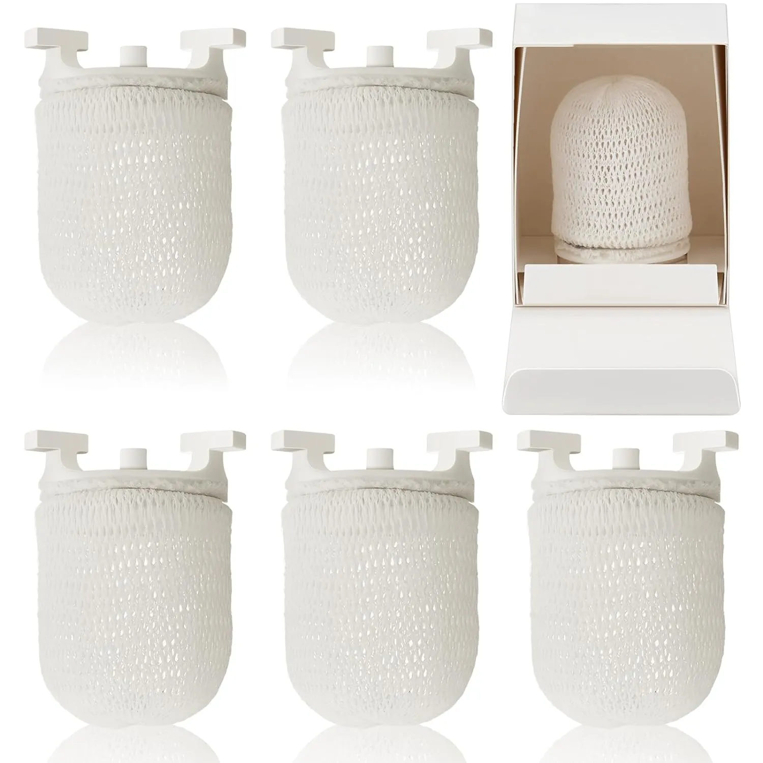 6 Pack Gas Light Preformed Mantle Gas Lamp Mantles Gaslight Mantles Pre Formed Gas Light Mantel for Indoor Outdoor Gas Lights, White