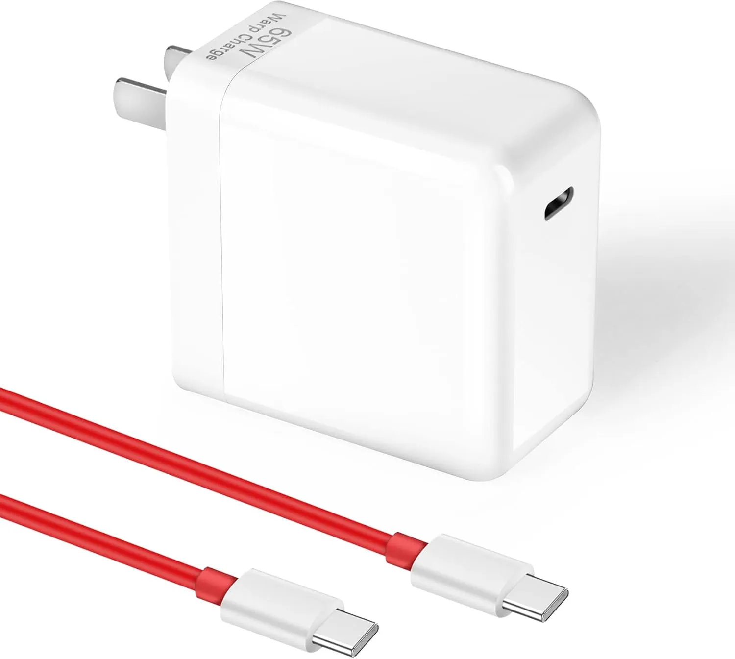 65W Warp Charger for OnePlus 10 Pro/10R/9 Pro/9/8T/Nord 2T/9R/9RT, Super Fast USB C Warp65 Charger Block Replacement, 10V 6.5A Rapid Wall Plug Power Adapter with 6.6ft Type C Warp Charging Cable