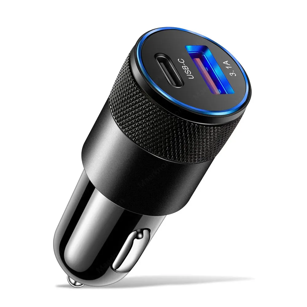 66W PD USB Car Charger Quick Charge 3.0 - USB C Fast Charging Adapter