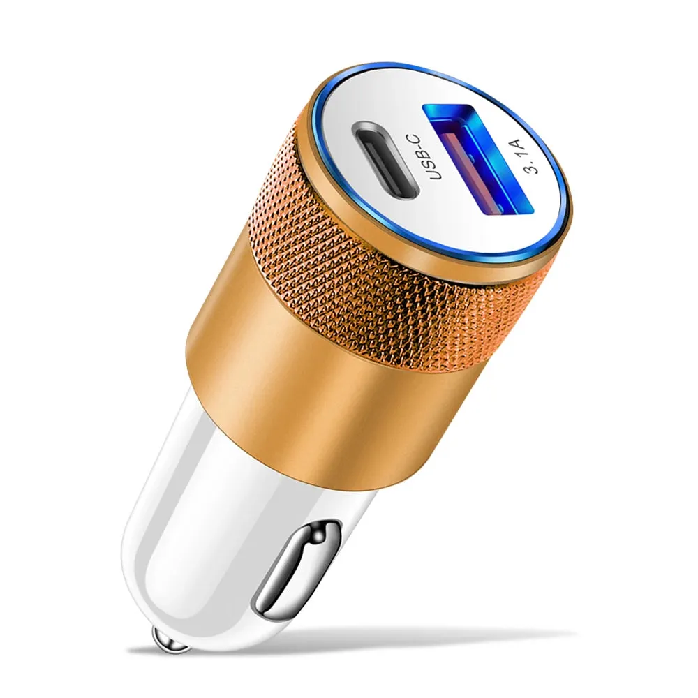 66W PD USB Car Charger Quick Charge 3.0 - USB C Fast Charging Adapter