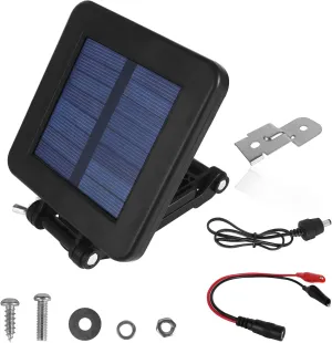 6V Solar Panel for Deer Feeder, Efficient Charger w/Adjustable Mounting Bracket & Alligator Clips, 6V Solar Panel Compatible with Game Feeder Timer & Rechargeable Batteries